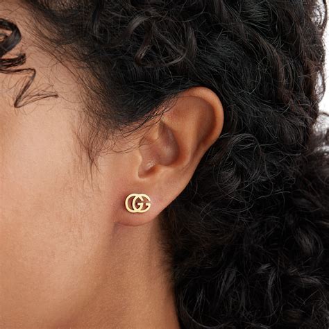 gucci running g stud ear ygo|Gucci 18k Yellow Gold Running G Stud Earrings.